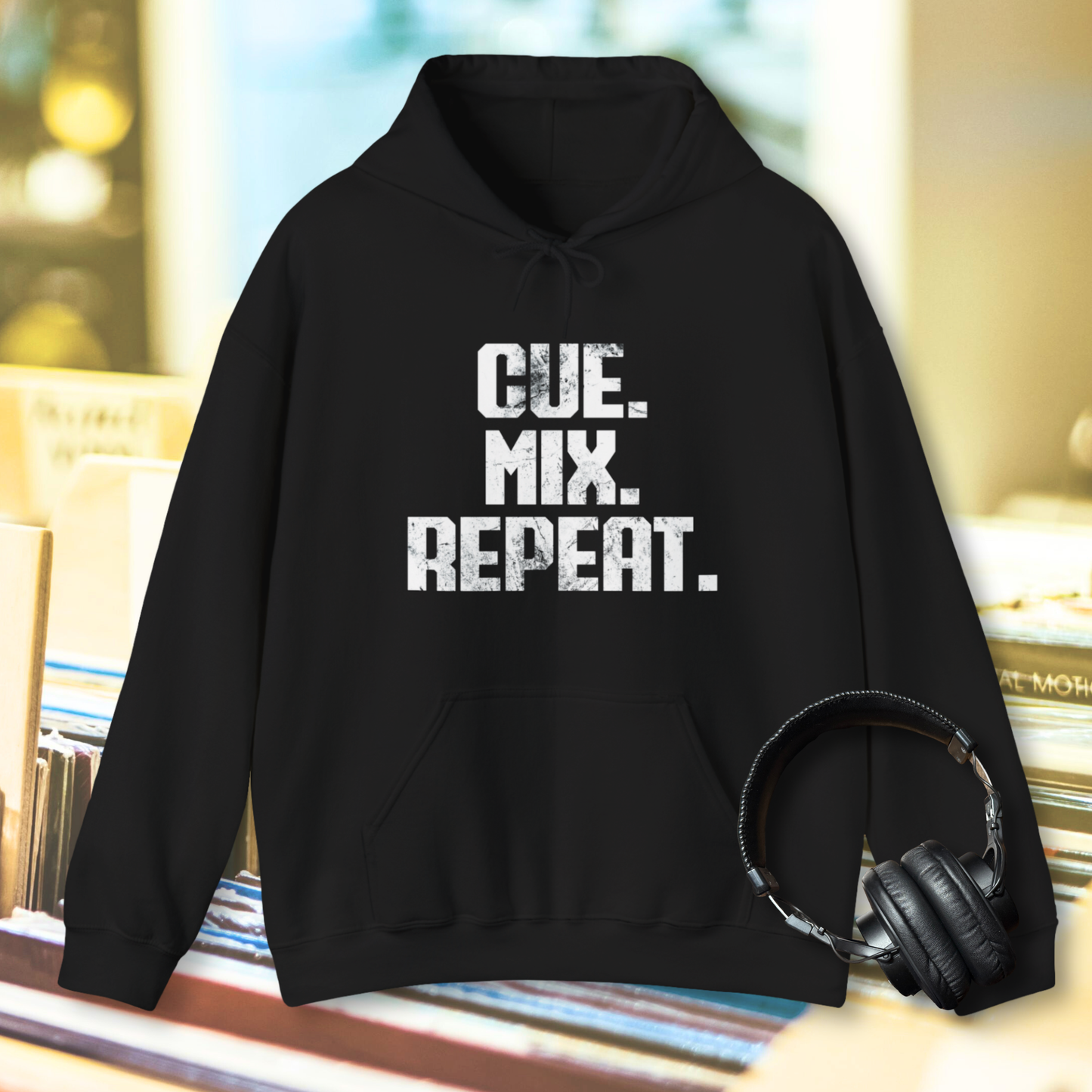 Cue. Mix. Repeat. Hoodie