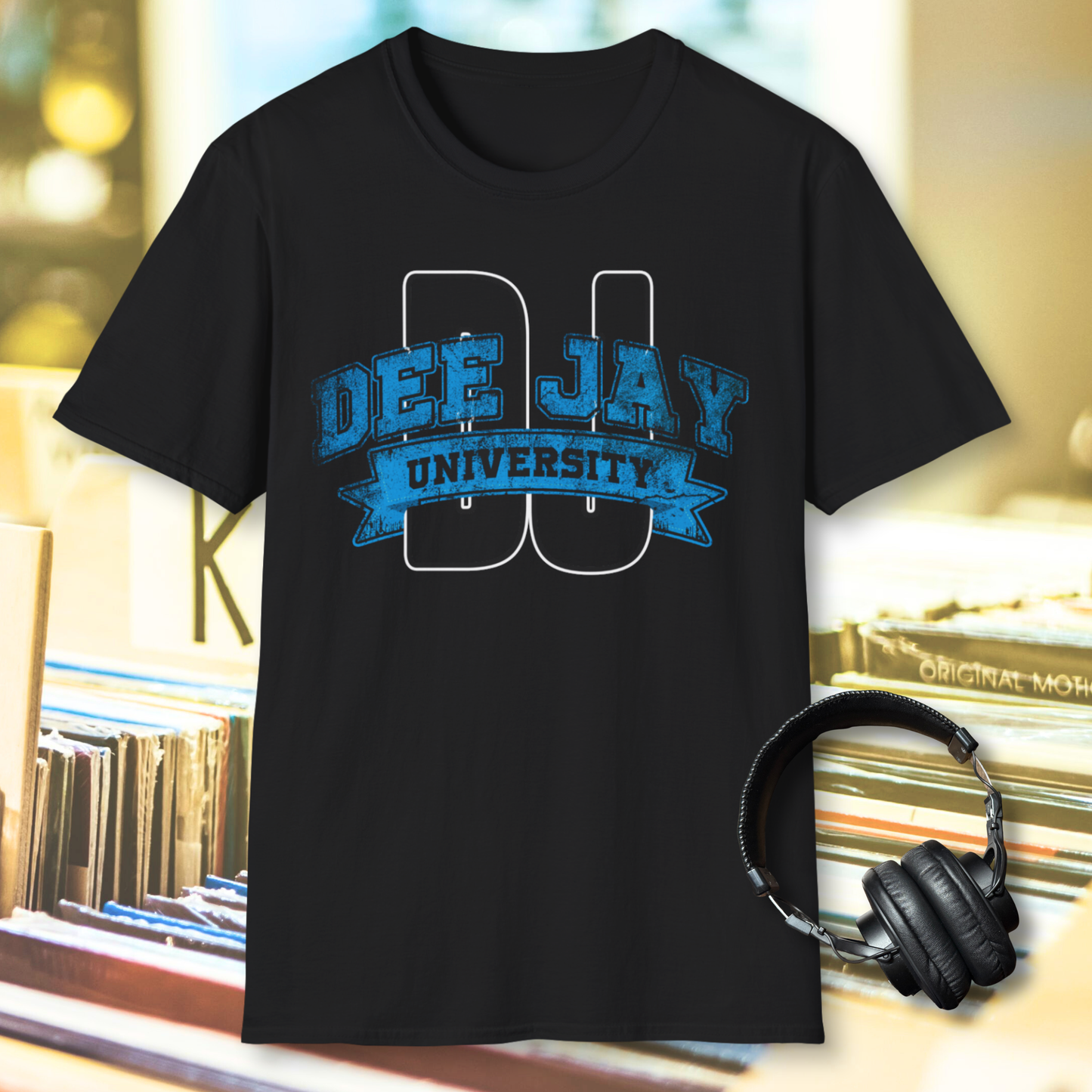 Dee Jay University T-Shirt — Retro DJ Graphic T-Shirt