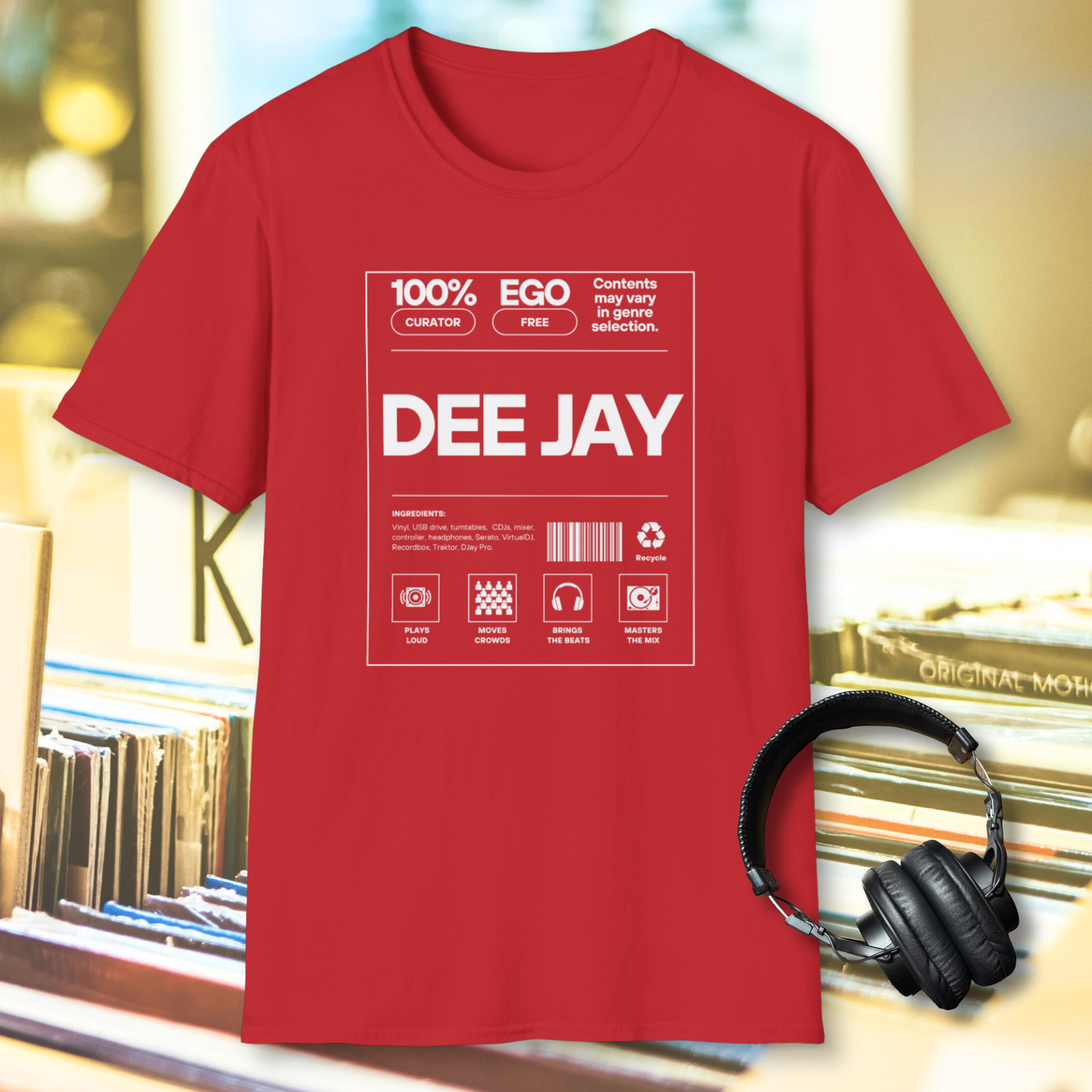 Dee Jay Nutrition Label T-Shirt