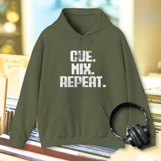 Cue. Mix. Repeat. Hoodie
