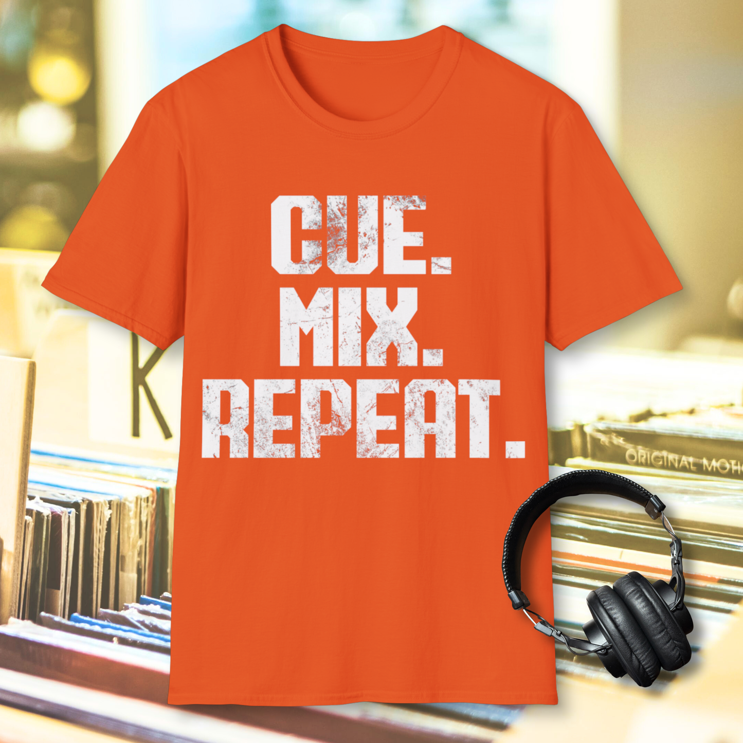 Cue. Mix. Repeat  (No DJ) Tee