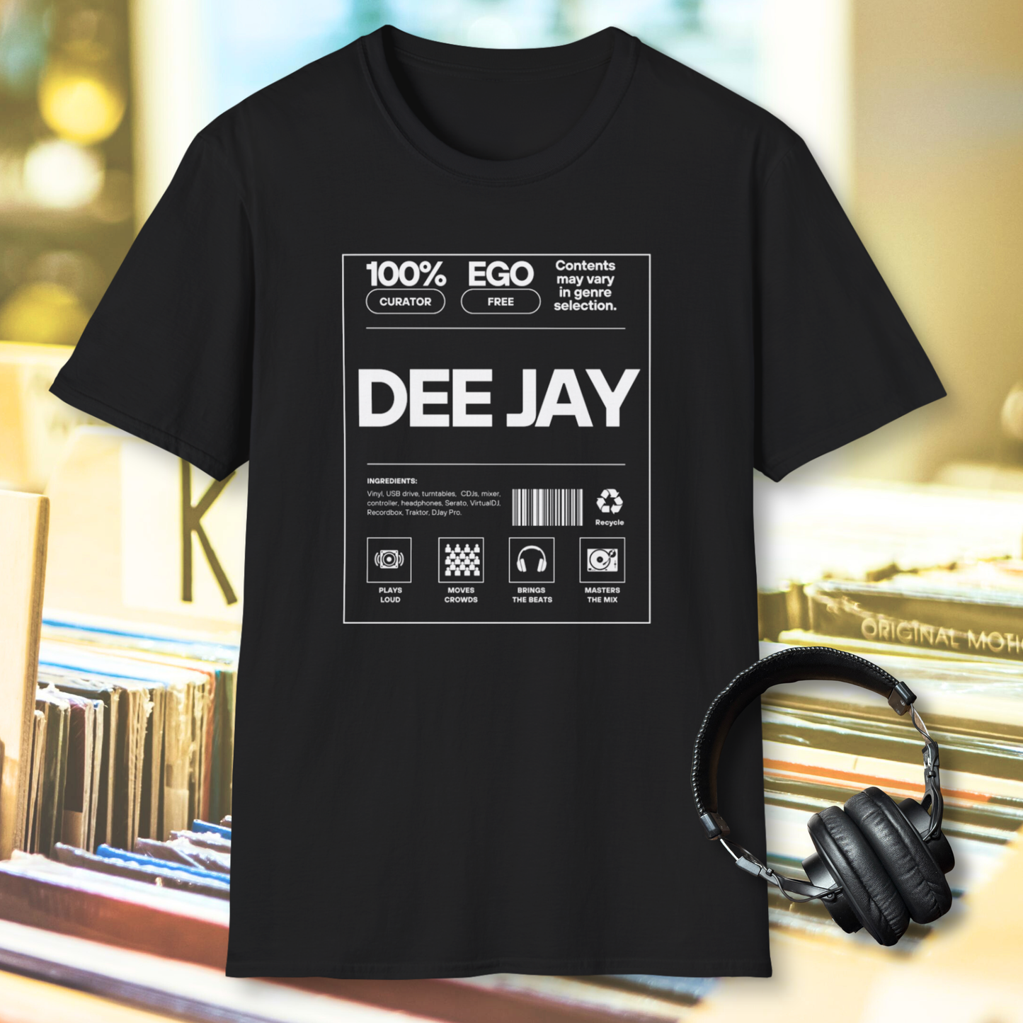 Dee Jay Nutrition Label T-Shirt