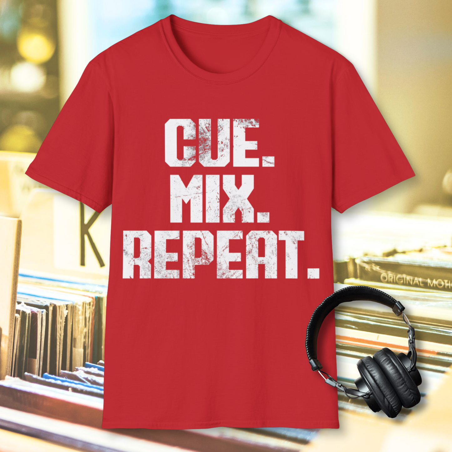 Cue. Mix. Repeat  (No DJ) Tee